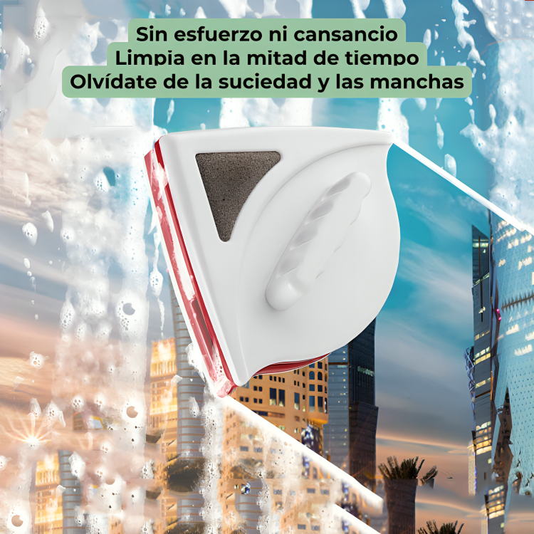 Limpia Cristales Magnético + 2 Recambios GRATIS