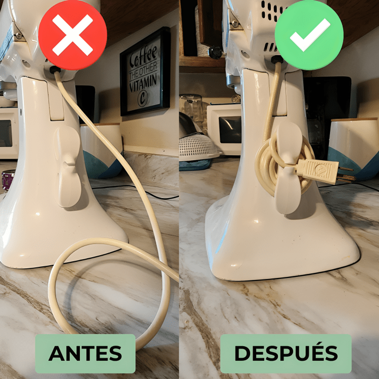 2x1 Organizador cables
