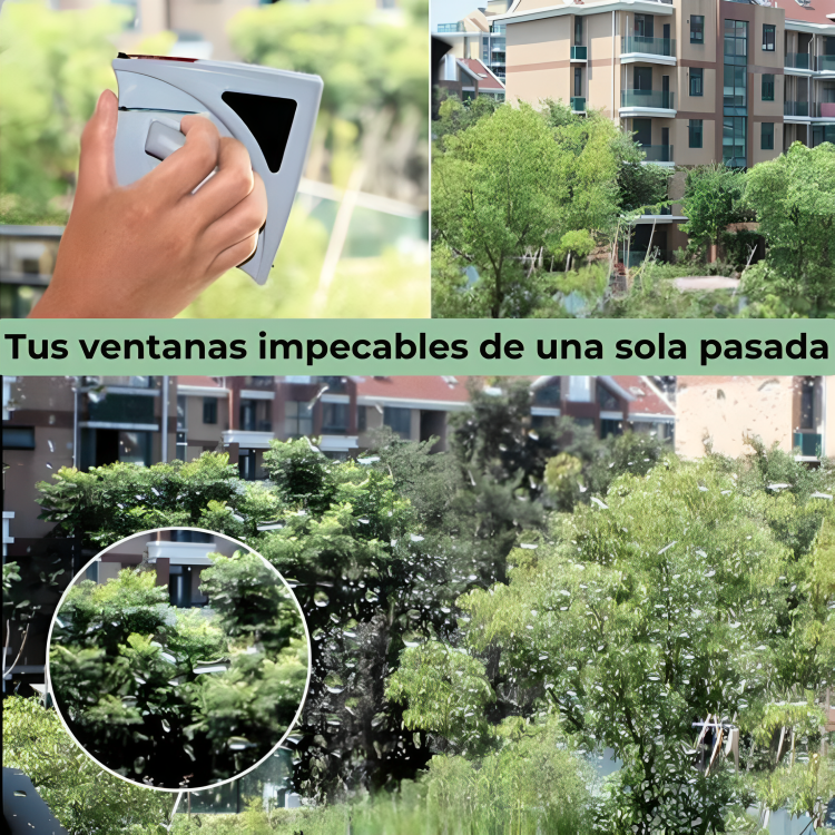 Limpia Cristales Magnético + 2 Recambios GRATIS