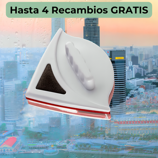 Limpia Cristales Magnético + 2 Recambios GRATIS