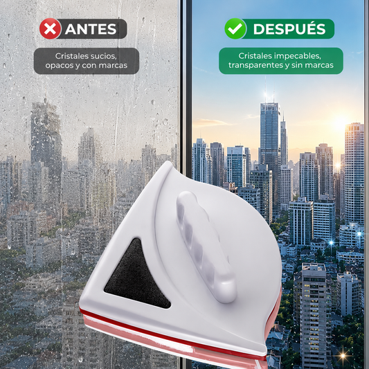 Limpia Cristales Magnético + 2 Recambios GRATIS