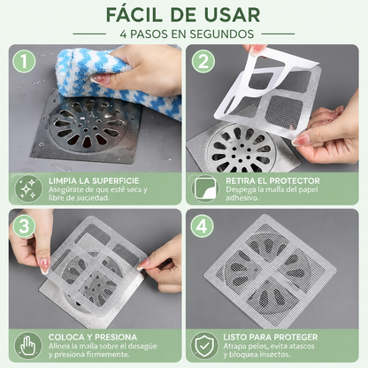 Atrapa pelos e insectos para el desagüe